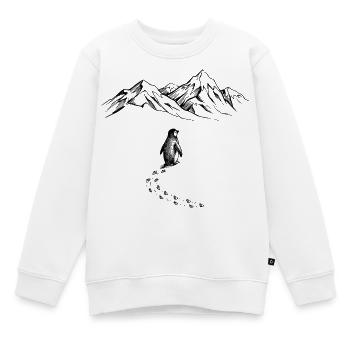 Pinguin Antarktis - Kinder Premium Organic Sweatshirt - Weiß - Vorne - AI Model Kid Male (0cm)