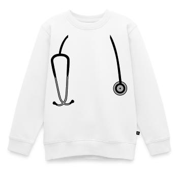 Stethoskop - Kinder Premium Organic Sweatshirt - Weiß - Vorne - AI Model Kid Male (0cm)