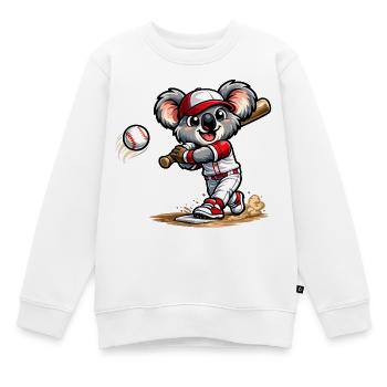 Koala Baseball - Kinder Premium Organic Sweatshirt - Weiß - Vorne - AI Model Kid Male (0cm)