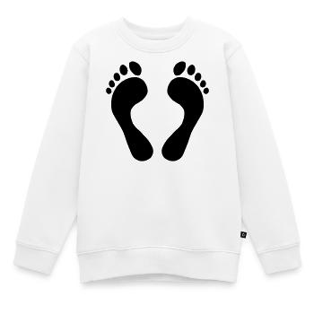 Pieds - Sweat Premium enfant bio - blanc - Devant - AI Model Kid Male (0cm)