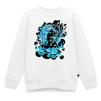 Élément Verseau Découpe d’eau - Sweat Premium enfant bio - blanc - Devant - AI Model Kid Male (0cm)