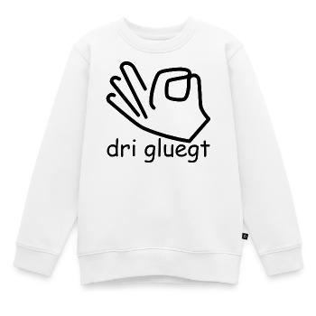 dri gluegt - Kinder Premium Organic Sweatshirt - Weiß - Vorne - AI Model Kid Male (0cm)