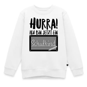 Hurra! Ich bin jetzt ein Schulkind - Kinder Premium Organic Sweatshirt - Weiß - Vorne - AI Model Kid Male (0cm)