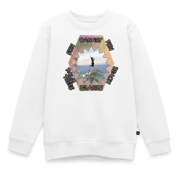 Kanaren mit eigener Note - sonnigen Spaß am Strand - Kinder Premium Organic Sweatshirt - Weiß - Vorne - AI Model Kid Male (0cm)