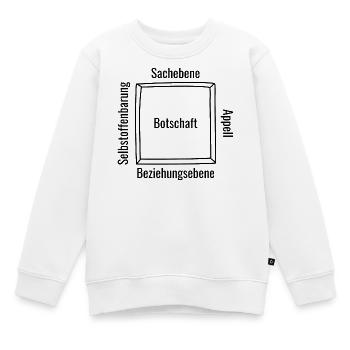 Vier Ohren Modell Zeichnung Schaubild - Kinder Premium Organic Sweatshirt - Weiß - Vorne - AI Model Kid Male (0cm)