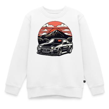JDM voiture Japonais Rétro Voiture Racing Drifting Légende - Sweat Premium enfant bio - blanc - Devant - AI Model Kid Male (0cm)