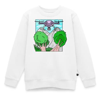 Drone Drohne Drohnen - Kinder Premium Organic Sweatshirt - Weiß - Vorne - AI Model Kid Male (0cm)