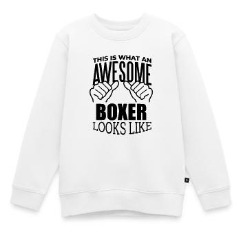 Boxer Boxer Boxer - Kinder Premium Organic Sweatshirt - Weiß - Vorne - AI Model Kid Male (0cm)