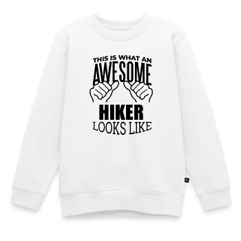 randonnée - Sweat Premium enfant bio - blanc - Devant - AI Model Kid Male (0cm)