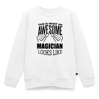 Magier Magier Magier Magier - Kinder Premium Organic Sweatshirt - Weiß - Vorne - AI Model Kid Male (0cm)