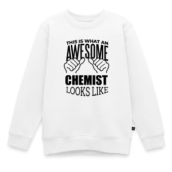 chimiste - Sweat Premium enfant bio - blanc - Devant - AI Model Kid Male (0cm)