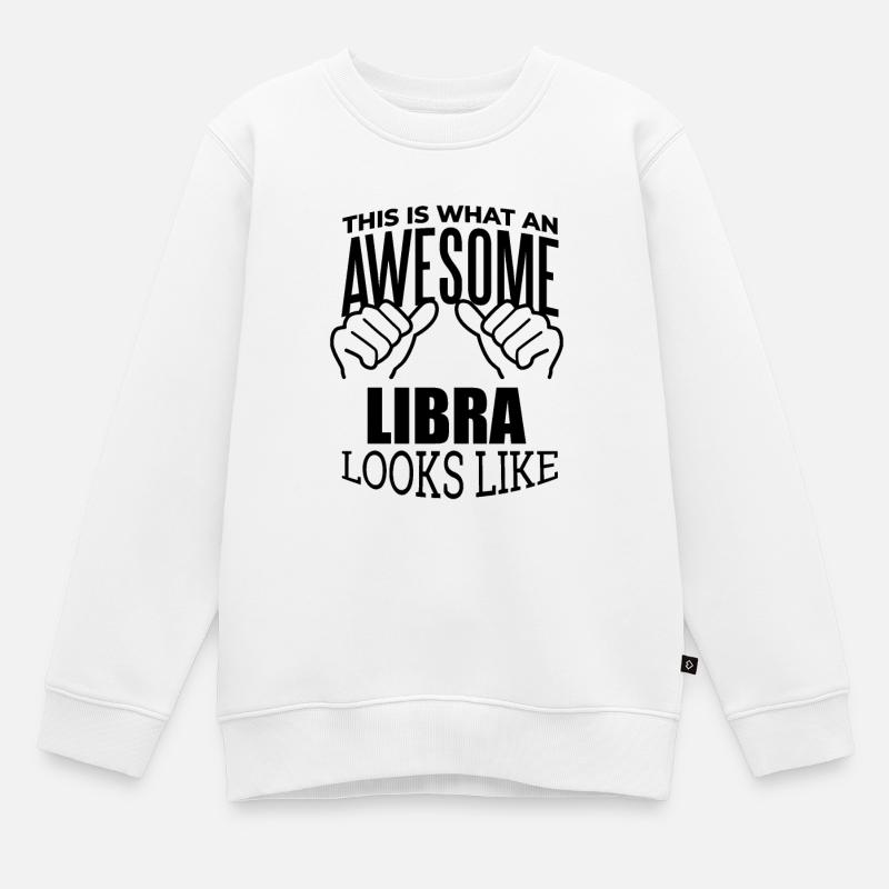 Libra - Kids Premium Organic Sweatshirt - white