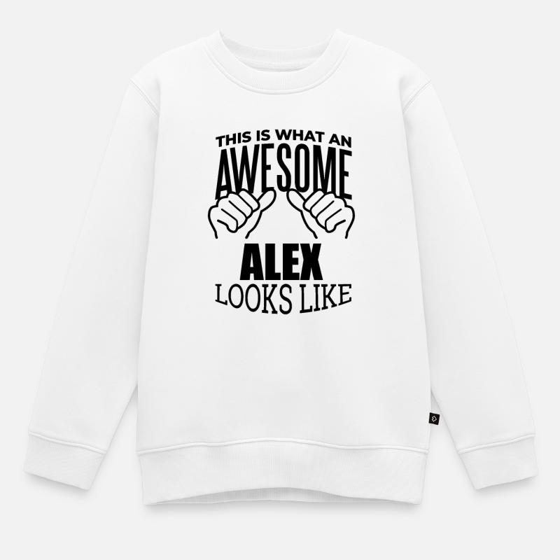 Alex - Kinder Premium Organic Sweatshirt - Weiß
