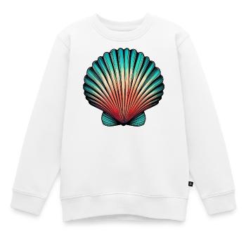 Muschel - Kinder Premium Organic Sweatshirt - Weiß - Vorne - AI Model Kid Male (0cm)