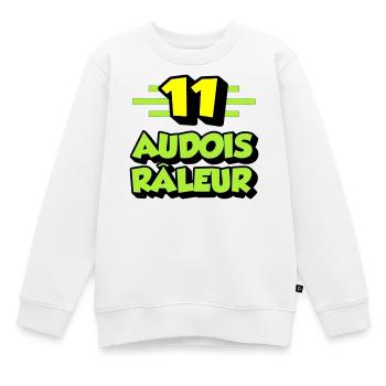 Beschwerdender Audois - Kinder Premium Organic Sweatshirt - Weiß - Vorne - AI Model Kid Male (0cm)