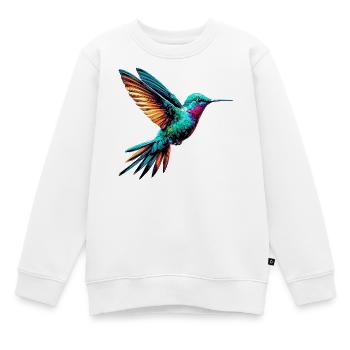 Kolibri - Kinder Premium Organic Sweatshirt - Weiß - Vorne - AI Model Kid Male (0cm)
