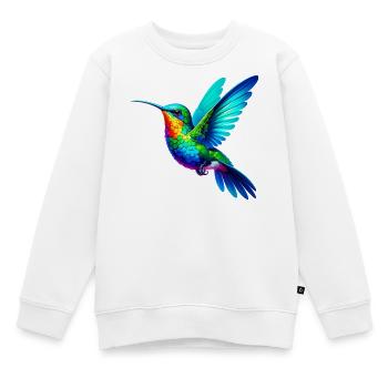 Kolibri - Kinder Premium Organic Sweatshirt - Weiß - Vorne - AI Model Kid Male (0cm)
