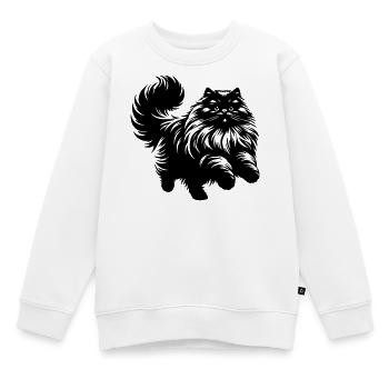 Perserkatze - Perser - Kinder Premium Organic Sweatshirt - Weiß - Vorne - AI Model Kid Male (0cm)