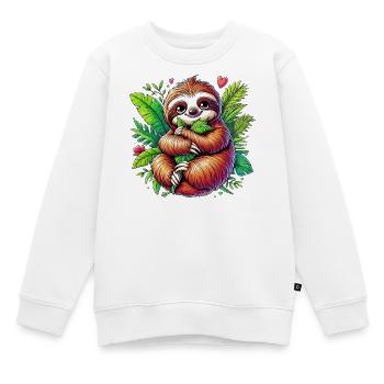 Paresse - Sweat Premium enfant bio - blanc - Devant - AI Model Kid Male (0cm)
