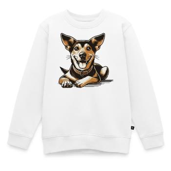 Carolina Dog - Kinder Premium Organic Sweatshirt - Weiß - Vorne - AI Model Kid Male (0cm)