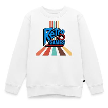 Retro games - Sweat Premium enfant bio - blanc - Devant - AI Model Kid Male (0cm)