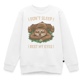 Ich schlafe nicht ! - Kinder Premium Organic Sweatshirt - Weiß - Vorne - AI Model Kid Male (0cm)