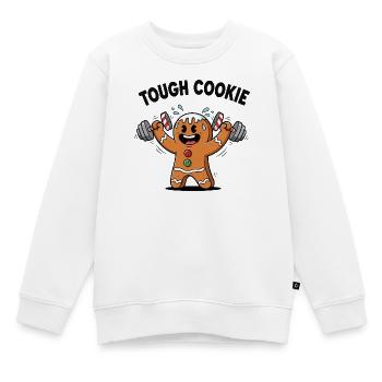 Starker Keks - Kinder Premium Organic Sweatshirt - Weiß - Vorne - AI Model Kid Male (0cm)