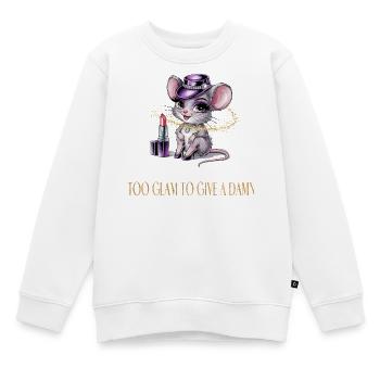 Heiße Maus mit Glamour & Lippenstift - Kinder Premium Organic Sweatshirt - Weiß - Vorne - AI Model Kid Male (0cm)