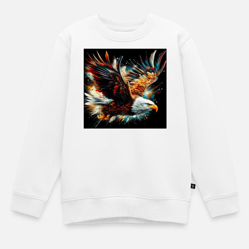 Adler - Kinder Premium Organic Sweatshirt - Weiß