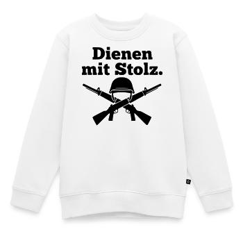 Stolz - Kinder Premium Organic Sweatshirt - Weiß - Vorne - AI Model Kid Male (0cm)