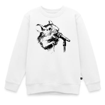singende Maus - Kinder Premium Organic Sweatshirt - Weiß - Vorne - AI Model Kid Male (0cm)