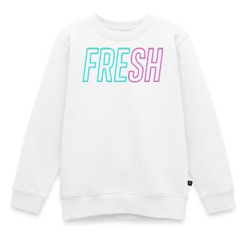 Neon FRESH Typografie Shirt - Kinder Premium Organic Sweatshirt - Weiß - Vorne - AI Model Kid Male (0cm)
