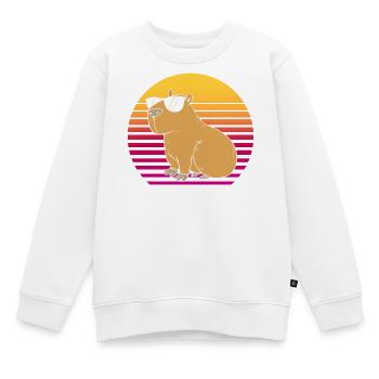Joyeux anniversaire Capybara Joyeux anniversaire - Sweat Premium enfant bio - blanc - Devant - AI Model Kid Male (0cm)