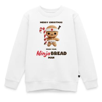 Ninja Brotmann - Kinder Premium Organic Sweatshirt - Weiß - Vorne - AI Model Kid Male (0cm)