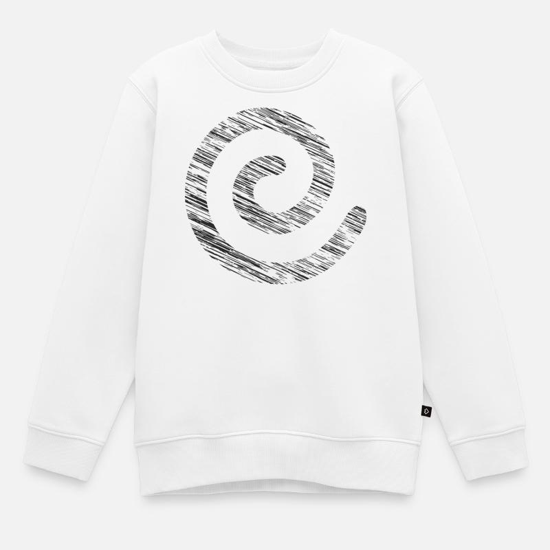 Spiral - Sweat Premium enfant bio - blanc