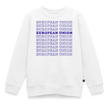 UNION EUROPÉENNE - Sweat Premium enfant bio - blanc - Devant - AI Model Kid Male (0cm)