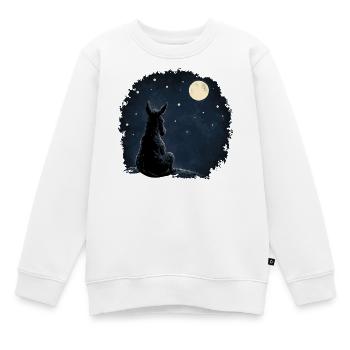 Nachdenklicher Esel unter Sternenhimmel - T-Shirt - Kinder Premium Organic Sweatshirt - Weiß - Vorne - AI Model Kid Male (0cm)