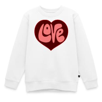 Liebesherz-Design von Cean - Kinder Premium Organic Sweatshirt - Weiß - Vorne - AI Model Kid Male (0cm)