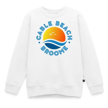 Cable Beach Broome Sunset  - Kids Premium Organic Sweatshirt - white - Front - AI Model Kid Male (0cm)