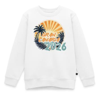 Gran Canaria 2026 - Kinder Premium Organic Sweatshirt - Weiß - Vorne - AI Model Kid Male (0cm)