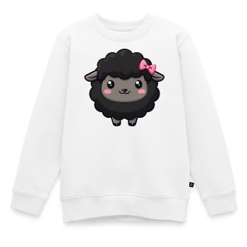 Mouton noir - Sweat Premium enfant bio - blanc - Devant - AI Model Kid Male (0cm)