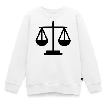 Avocat Droit Droit Avocat Balance Droit Judiciaire - Sweat Premium enfant bio - blanc - Devant - AI Model Kid Male (0cm)