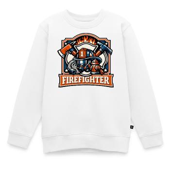 Feuerwehrhelden Symbolik - Kinder Premium Organic Sweatshirt - Weiß - Vorne - AI Model Kid Male (0cm)