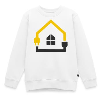 Maison intelligente prise pour électricien - Sweat Premium enfant bio - blanc - Devant - AI Model Kid Male (0cm)