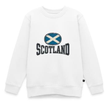 Schottland Flagge Vintage - Kinder Premium Organic Sweatshirt - Weiß - Vorne - AI Model Kid Male (0cm)