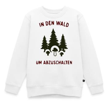 In den Wald zum Abschalten - Nature & Pilze - Kinder Premium Organic Sweatshirt - Weiß - Vorne - AI Model Kid Male (0cm)