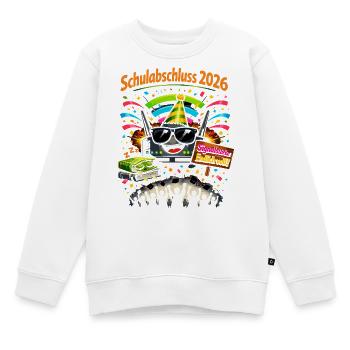 Schulabschluss 2026 - das WLAN hat fertig - Kinder Premium Organic Sweatshirt - Weiß - Vorne - AI Model Kid Male (0cm)