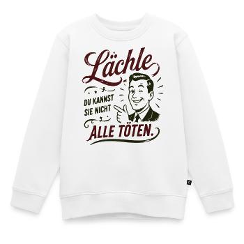 Lächle Du kannst sie nicht töten - Kinder Premium Organic Sweatshirt - Weiß - Vorne - AI Model Kid Male (0cm)