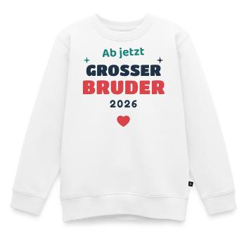 Einschulung 2026 Bruder - Schulkind Geschenk Schul - Kinder Premium Organic Sweatshirt - Weiß - Vorne - AI Model Kid Male (0cm)