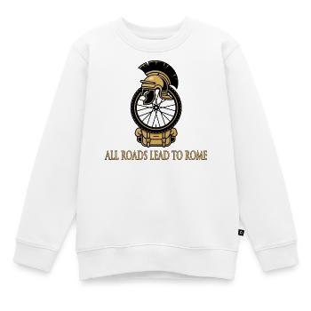 Alle Wege führen nach Rom Radsport-T-Shirt - Kinder Premium Organic Sweatshirt - Weiß - Vorne - AI Model Kid Male (0cm)